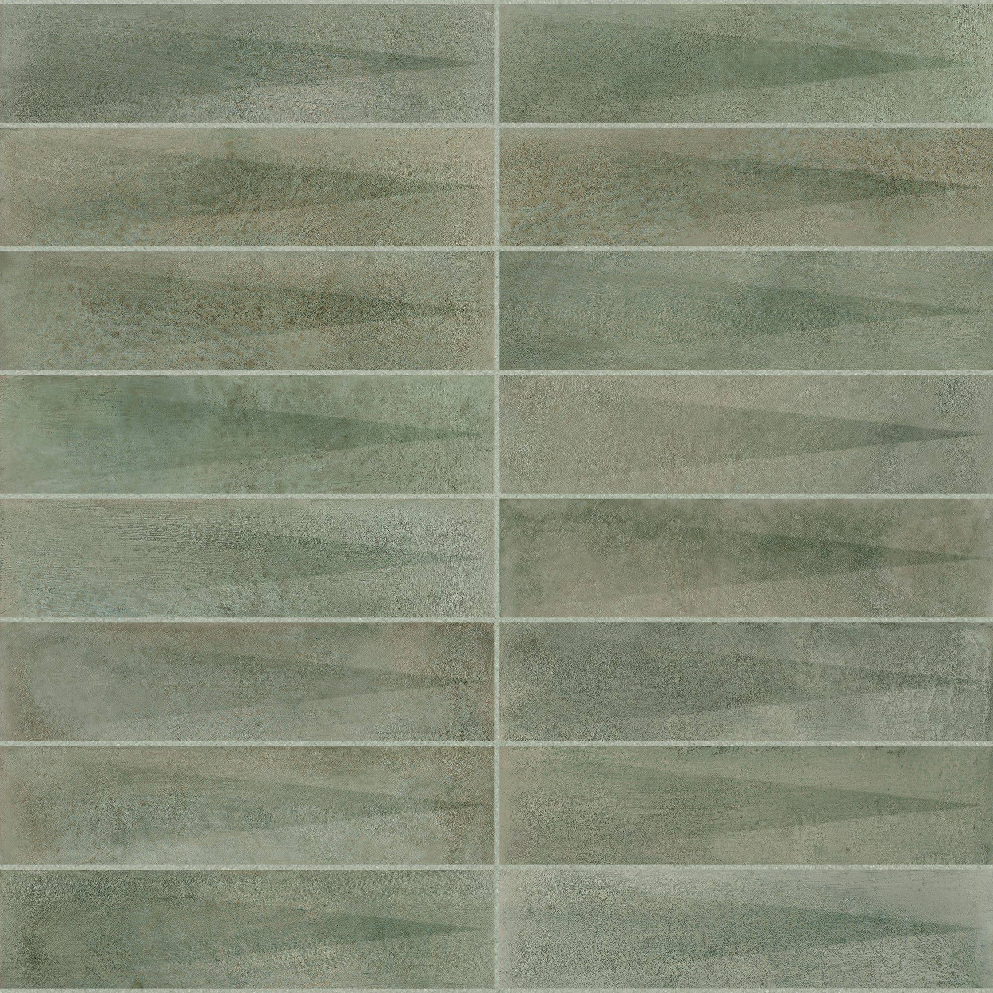 Carrelage effet Zellige 3D Vert 24,6x6x0,85 cm Montel - Mur intérieur