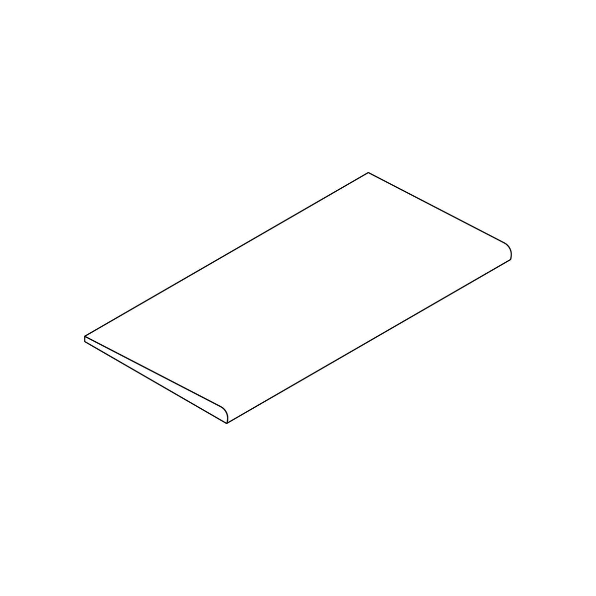 Margelle de piscine effet Travertin Beige 62,6x31x1 cm Bord Arrondi Capri
