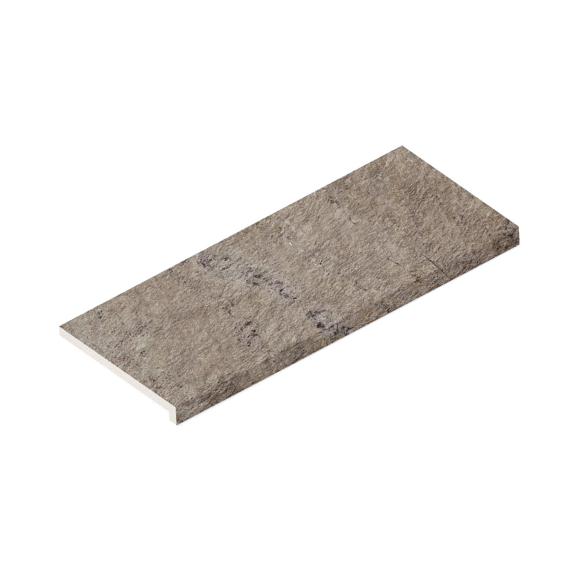 Margelle de piscine effet Pierre Quartzite Gris Roche 80x33x2 cm Bord Droit avec retombée Salvero