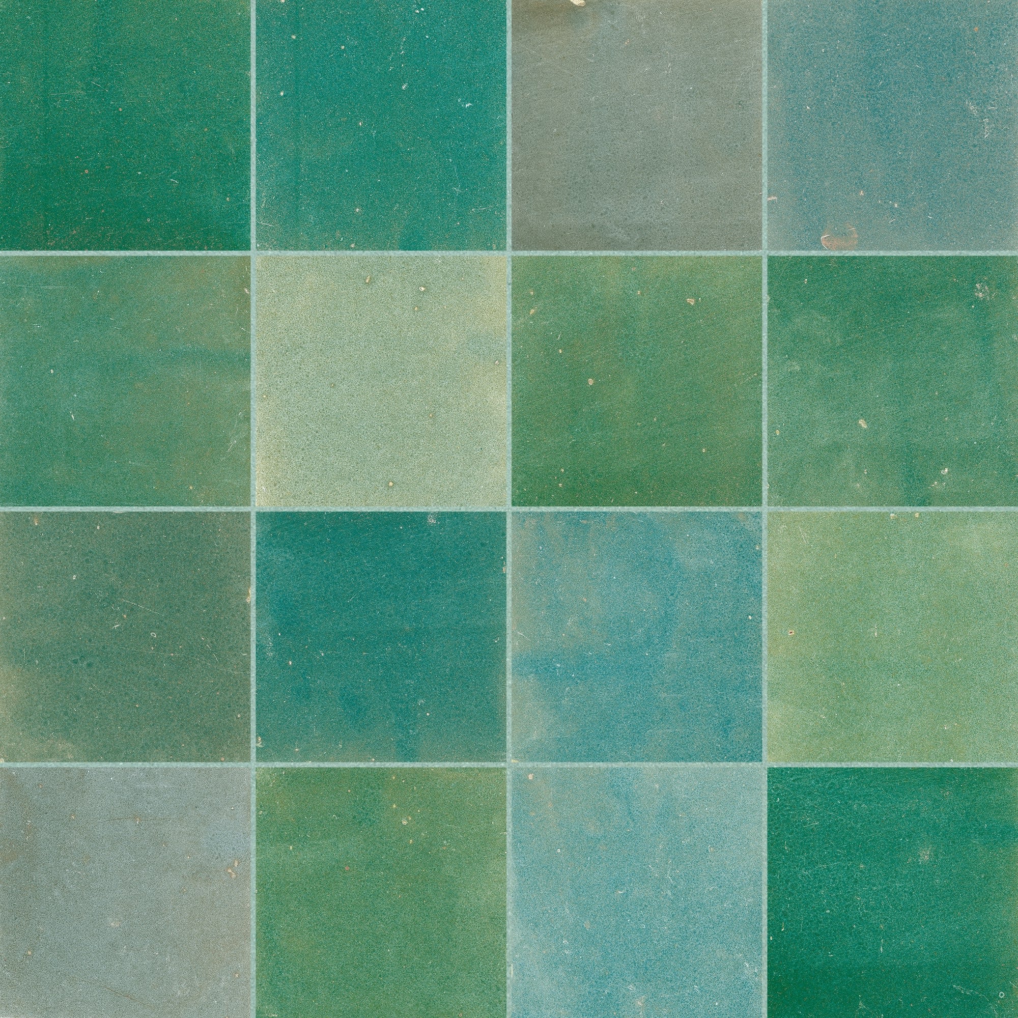 Carrelage effet Zellige Vert 10x10x0,85 cm Mat Serinor - Mur intérieur