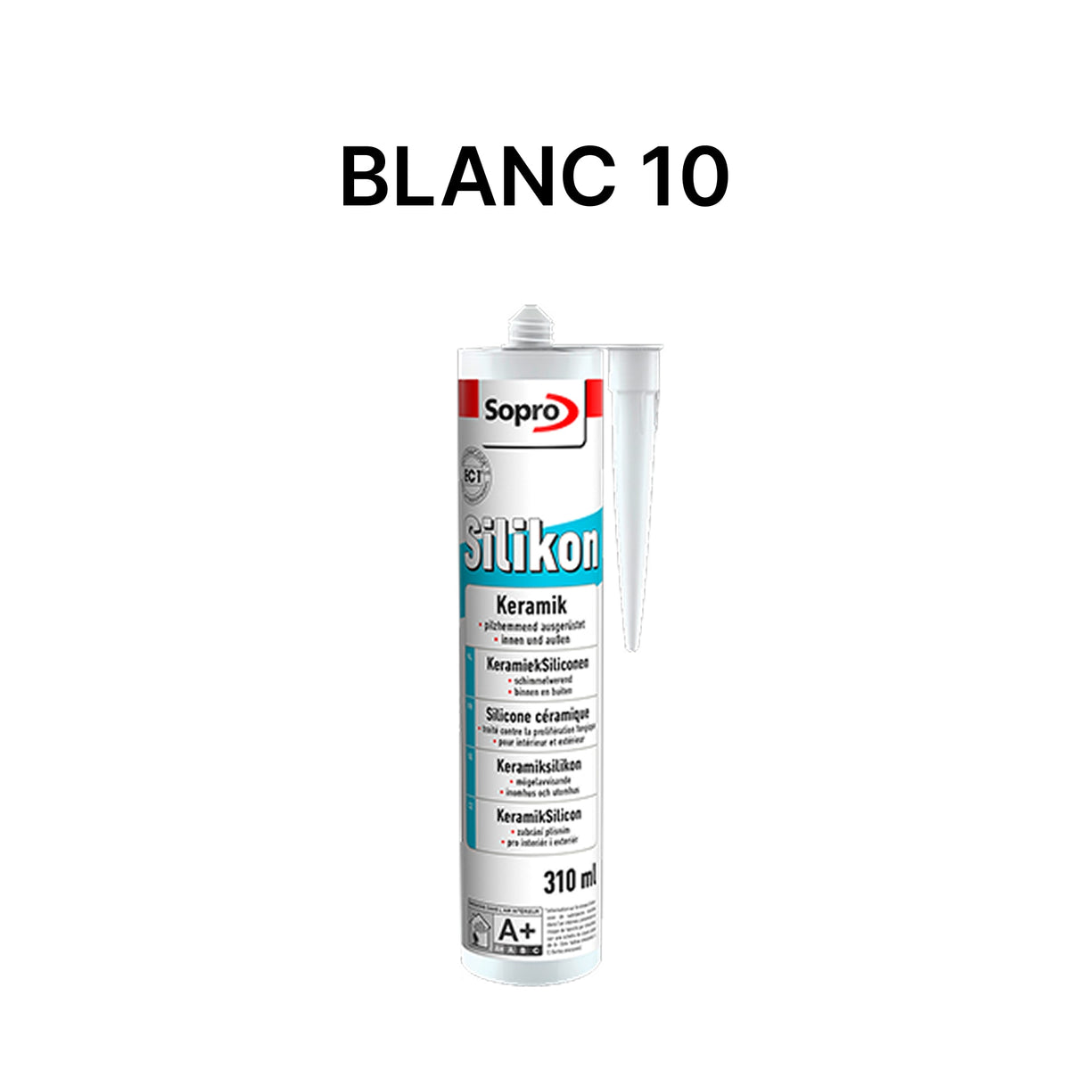 Mastic silicone spécial carrelage - Blanc 10 - 310 ml