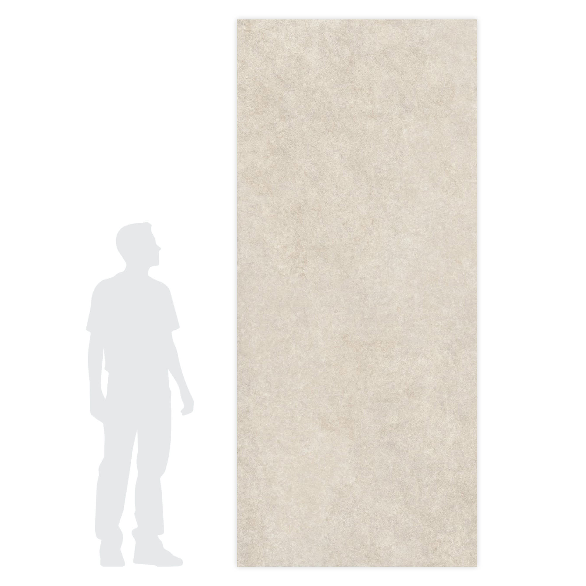 Carrelage effet Pierre Quartzite Blanc 278x120x0,6 cm Mat Venturo - Mur intérieur