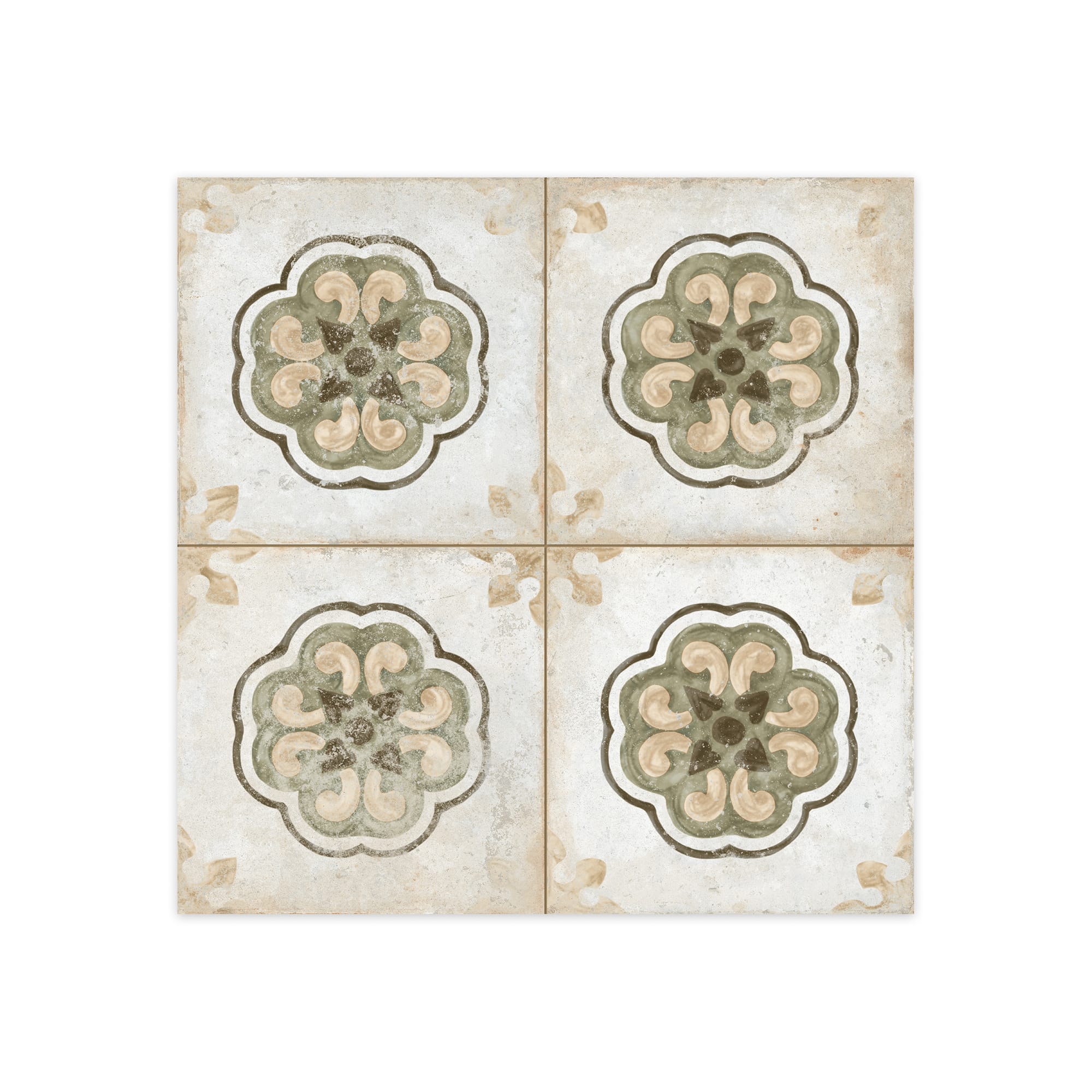 Carrelage Vintage effet Carreau ciment Multicolore Cirta 45x45x0,95 cm Velora - Sol et mur intérieur