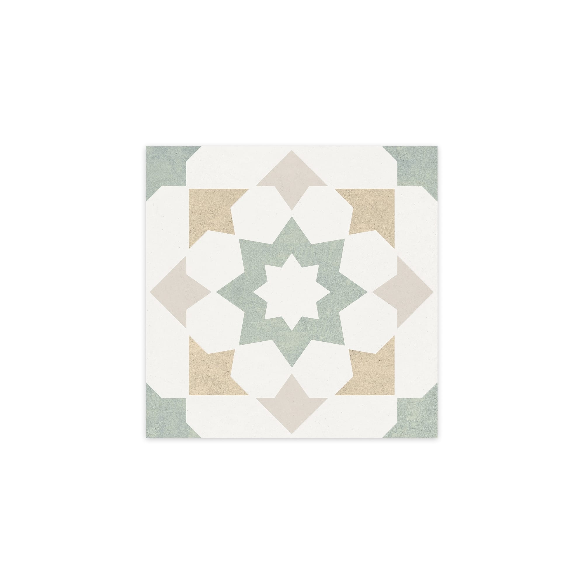 Carrelage effet Carreau ciment Rovano Vert 22,3x22,3x0,9 cm Elior - Sol et mur intérieur