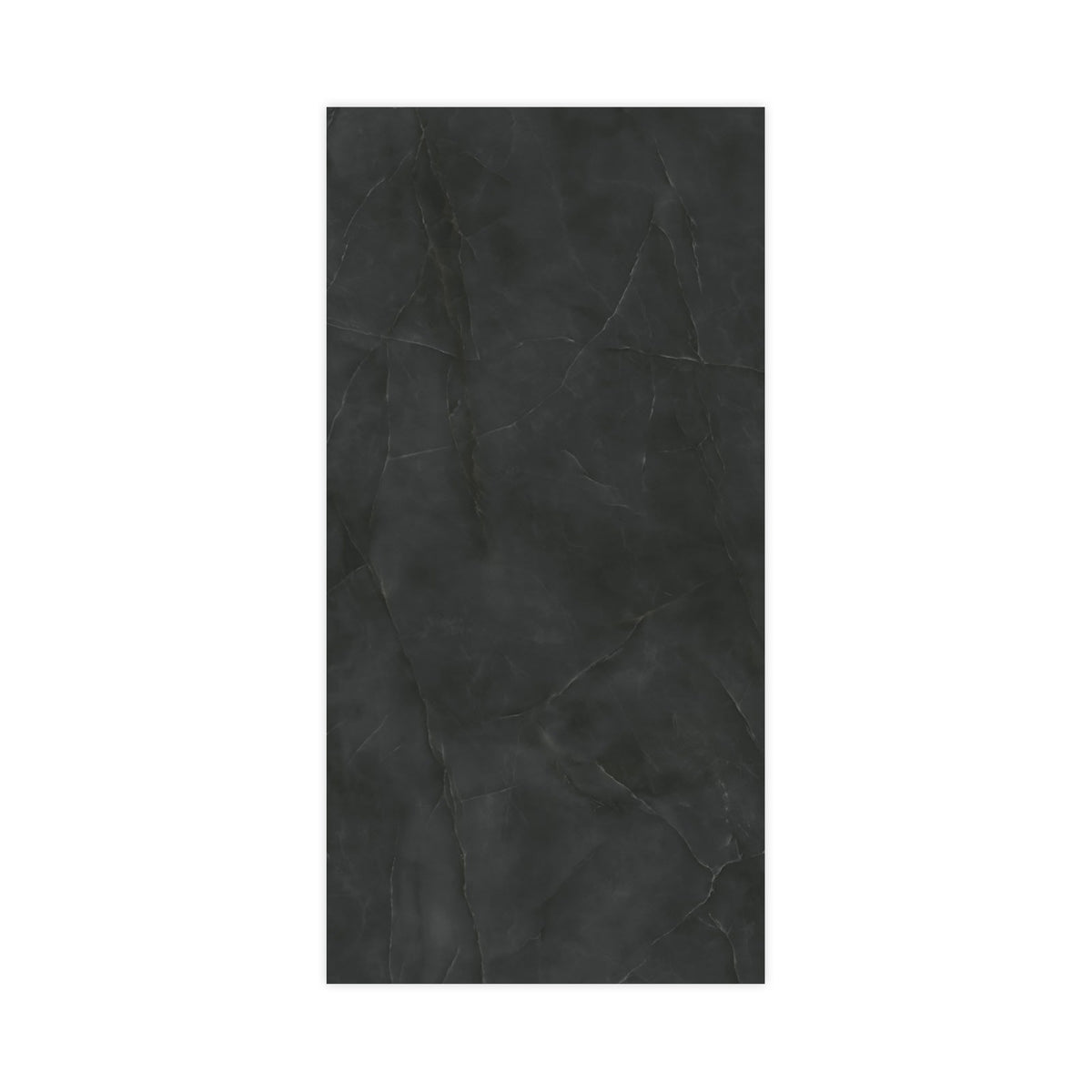 Carrelage effet Onyx Noir Obsidienne 240x120x0,9 cm Brillant Nerolio - Mur intérieur