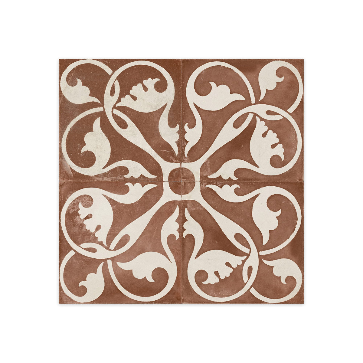 Carrelage Vintage effet Carreau ciment Terracotta 45x45x0,95 cm Morenca - Sol et mur intérieur