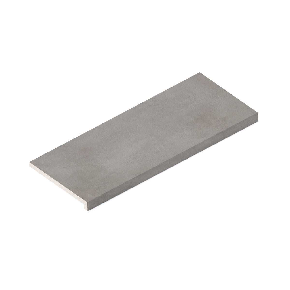 Margelle de piscine effet Béton Gris Cendré 80x33x2 cm Bord Droit avec retombée Gravino