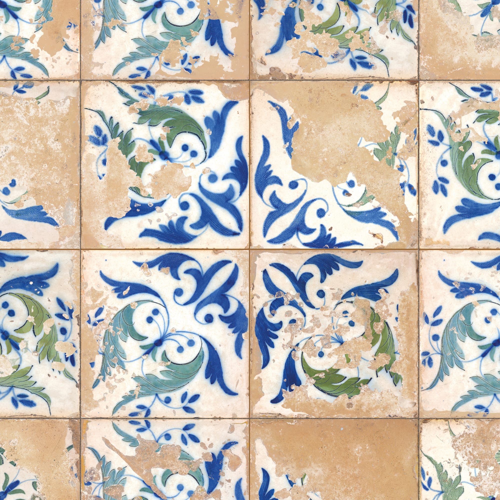 Carrelage Vintage Bleu Leptis 45x45x0,95 cm Solvera - Sol et mur intérieur