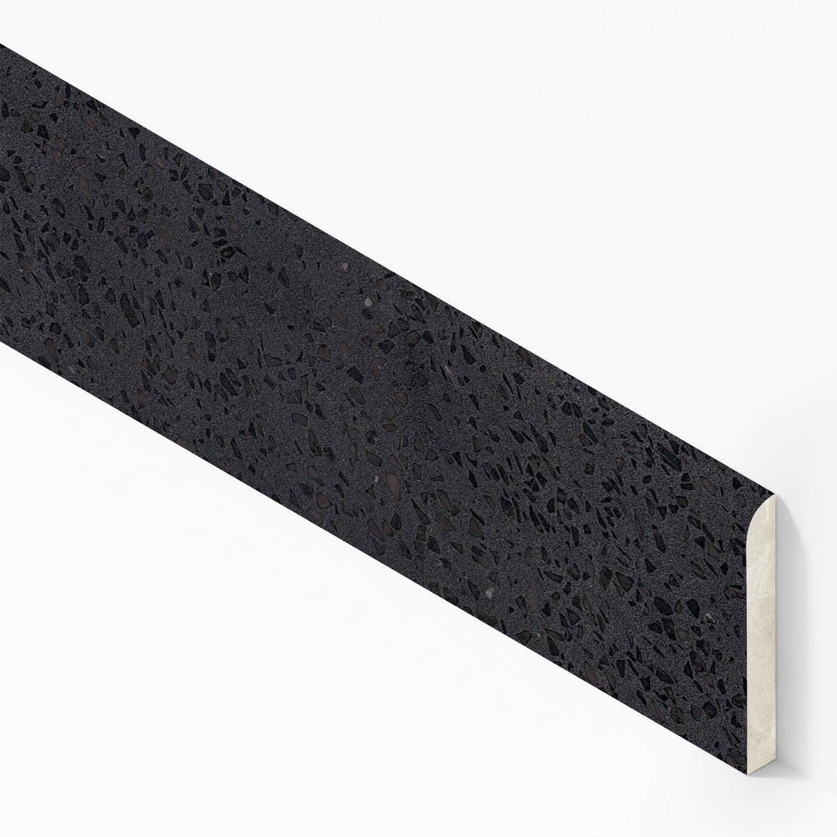 Plinthe carrelage effet Terrazzo Noir Intense 60x7,2 cm Mat Calviera
