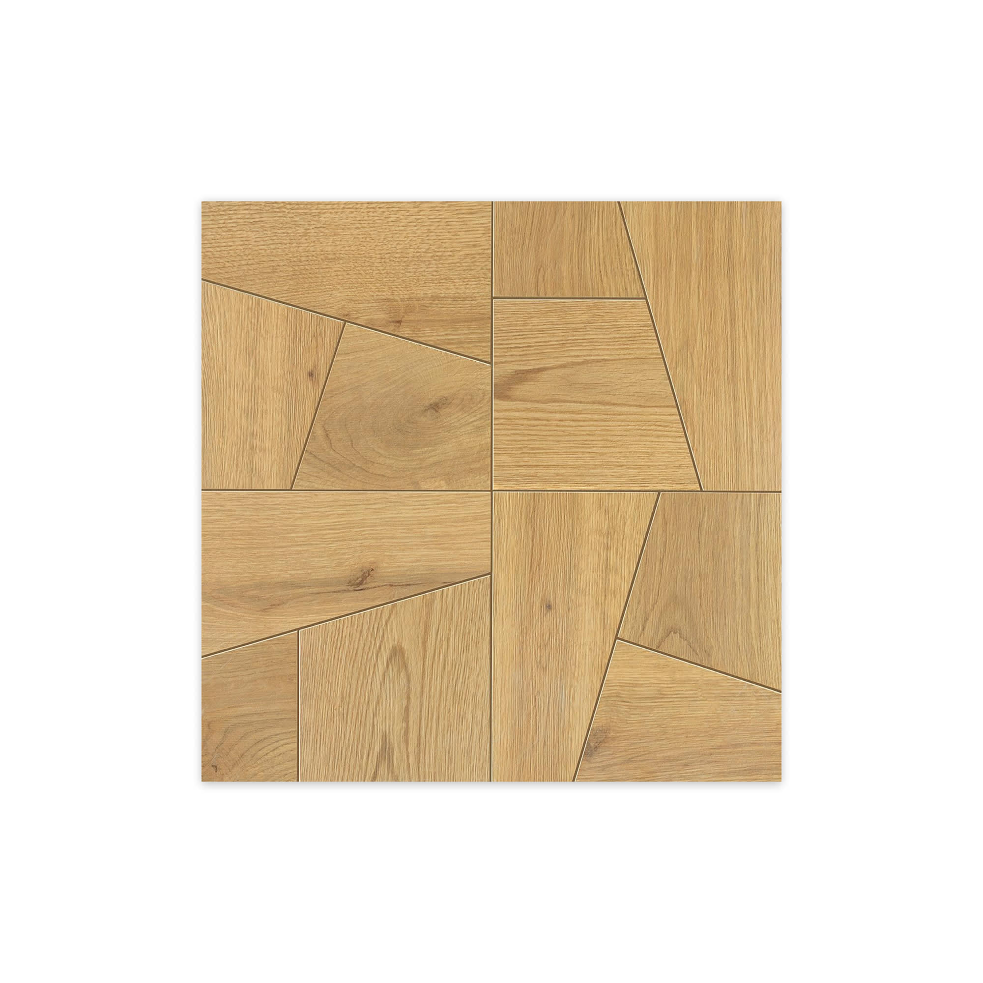 Carrelage effet Parquet Bois Chêne Brun Quadra 56,1x56,1x0,95 cm Mat Bravino - Sol et mur intérieur