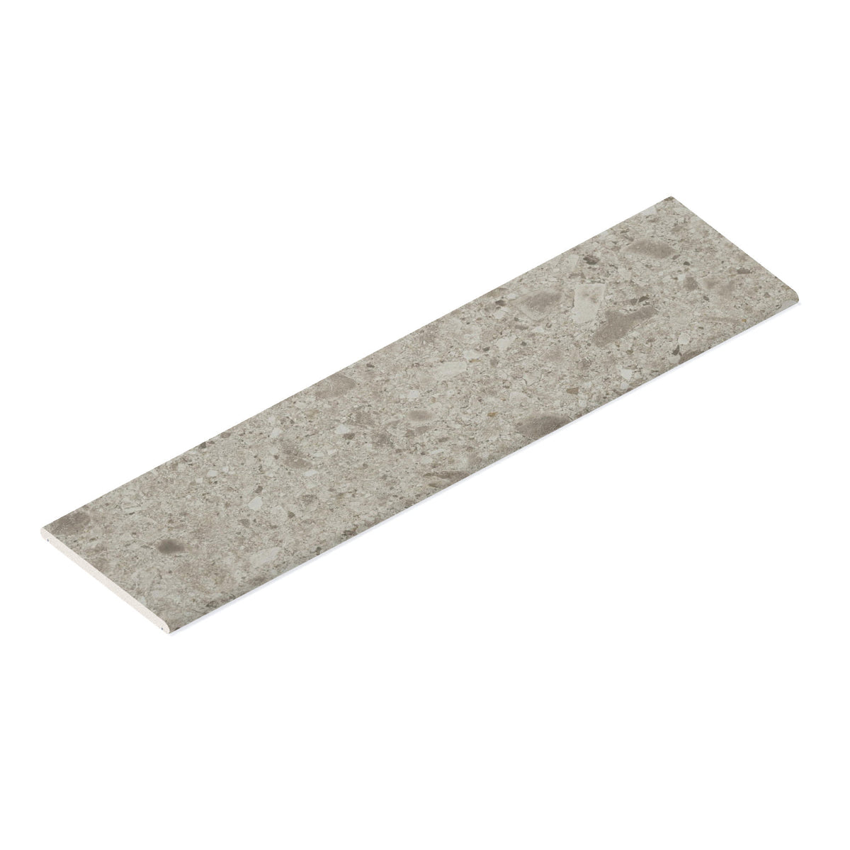 Couvertine effet Pierre Ceppo di Gré Gris Clair 120x30x2 cm Bord 1/2 Rond Double Larmier Massira