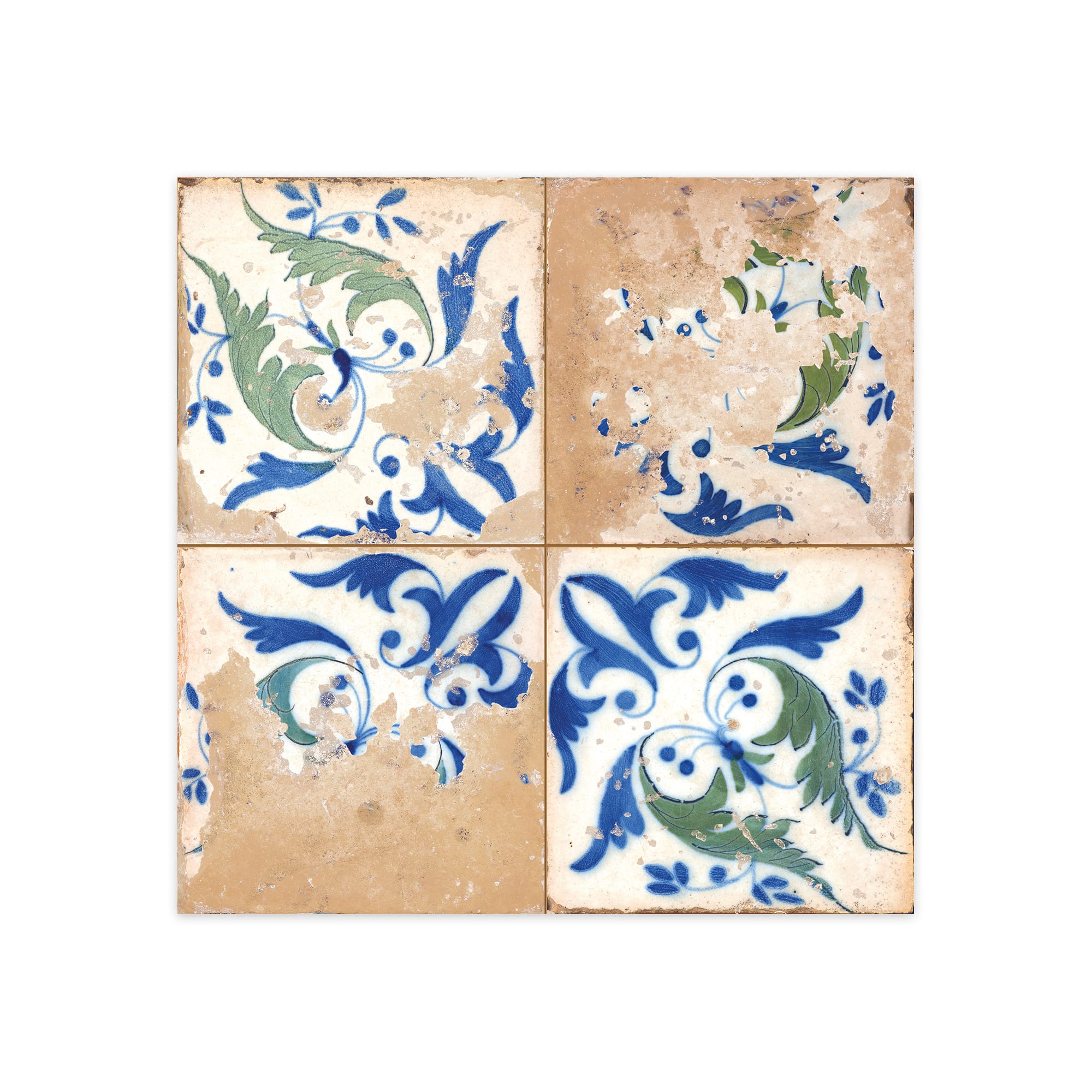 Carrelage Vintage Bleu Leptis 45x45x0,95 cm Solvera - Sol et mur intérieur