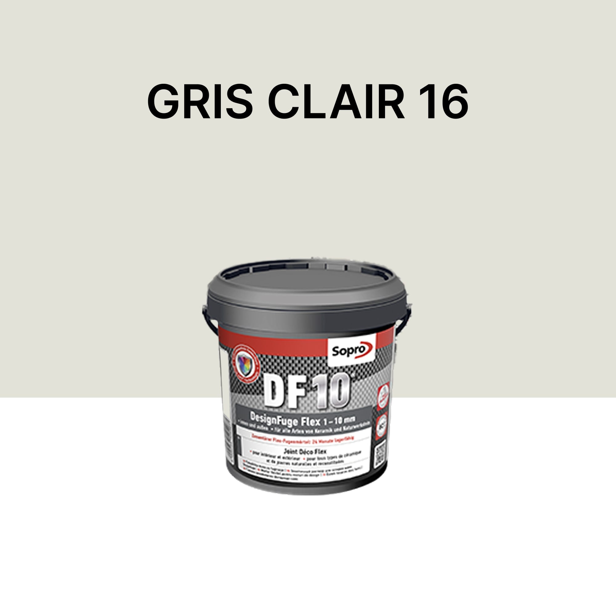 Joint carrelage salle de bains - 1 à 10 mm - Gris Clair 16 - Sopro DF 10 - 1 kg