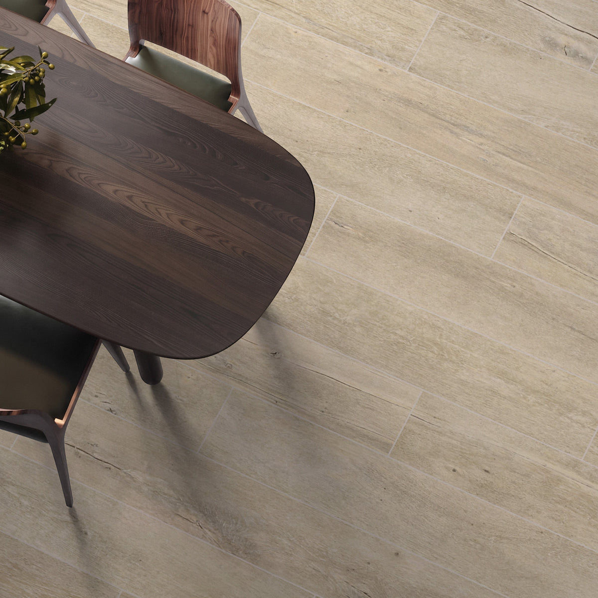 Carrelage effet Parquet Bois Clair 121x19,5x0,9 cm In&Out Lunerol - Sol et mur intérieur et Sol extérieur