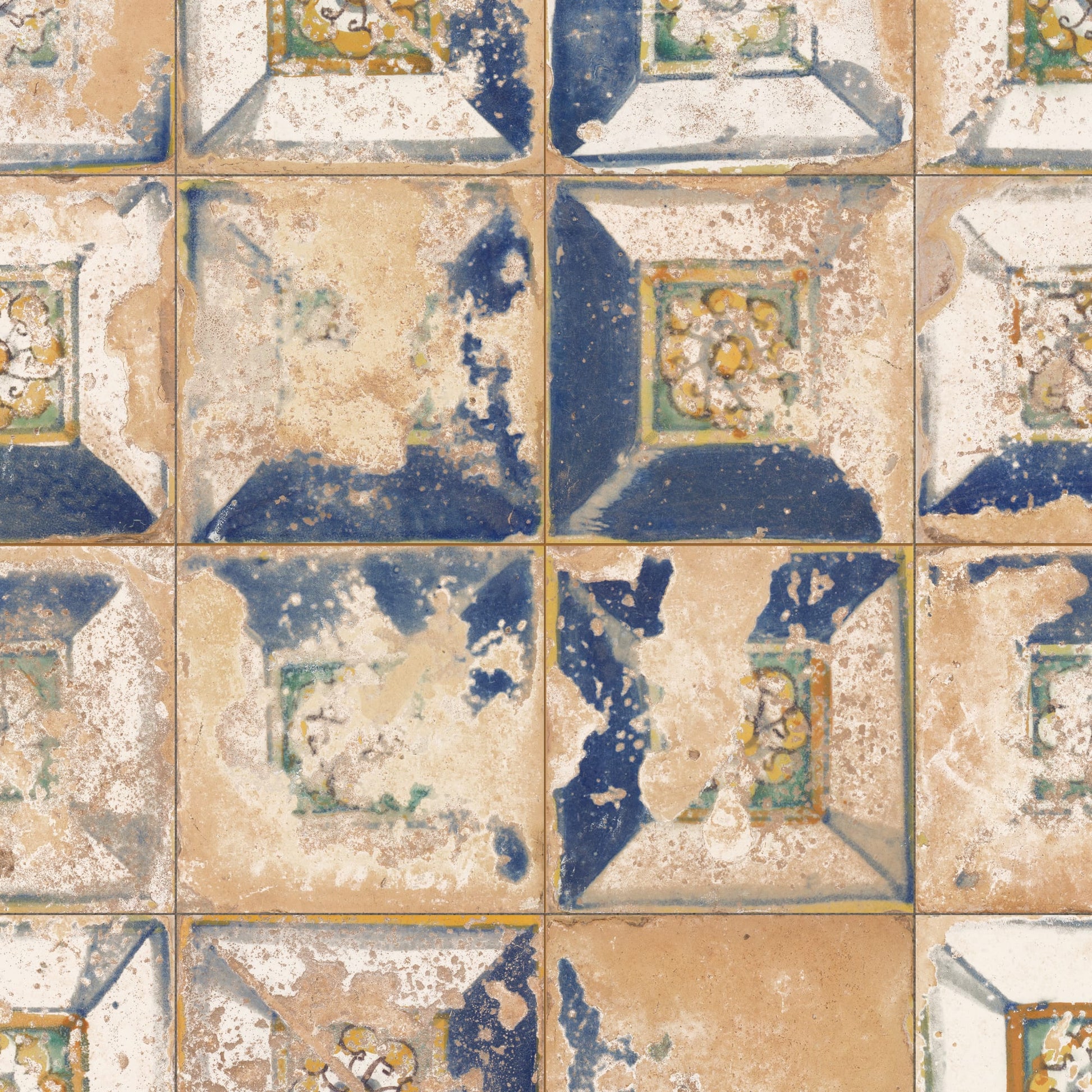 Carrelage Vintage Bleu Volubilis 45x45x0,95 cm Solvera - Sol et mur intérieur