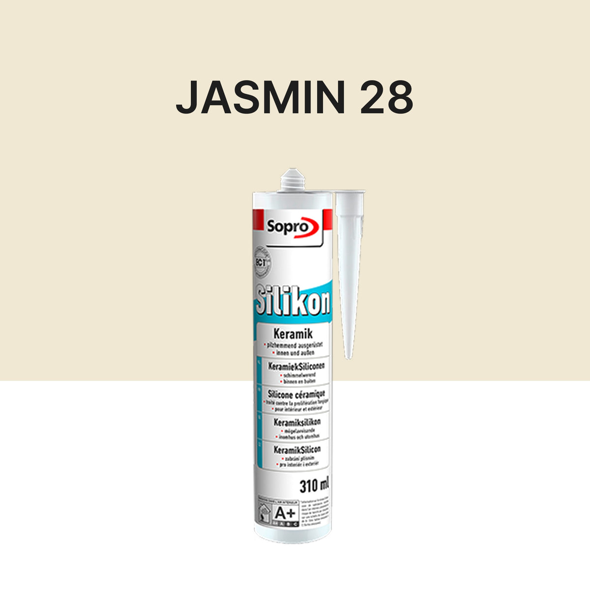 Mastic silicone spécial carrelage - Jasmin 28 - 310 ml