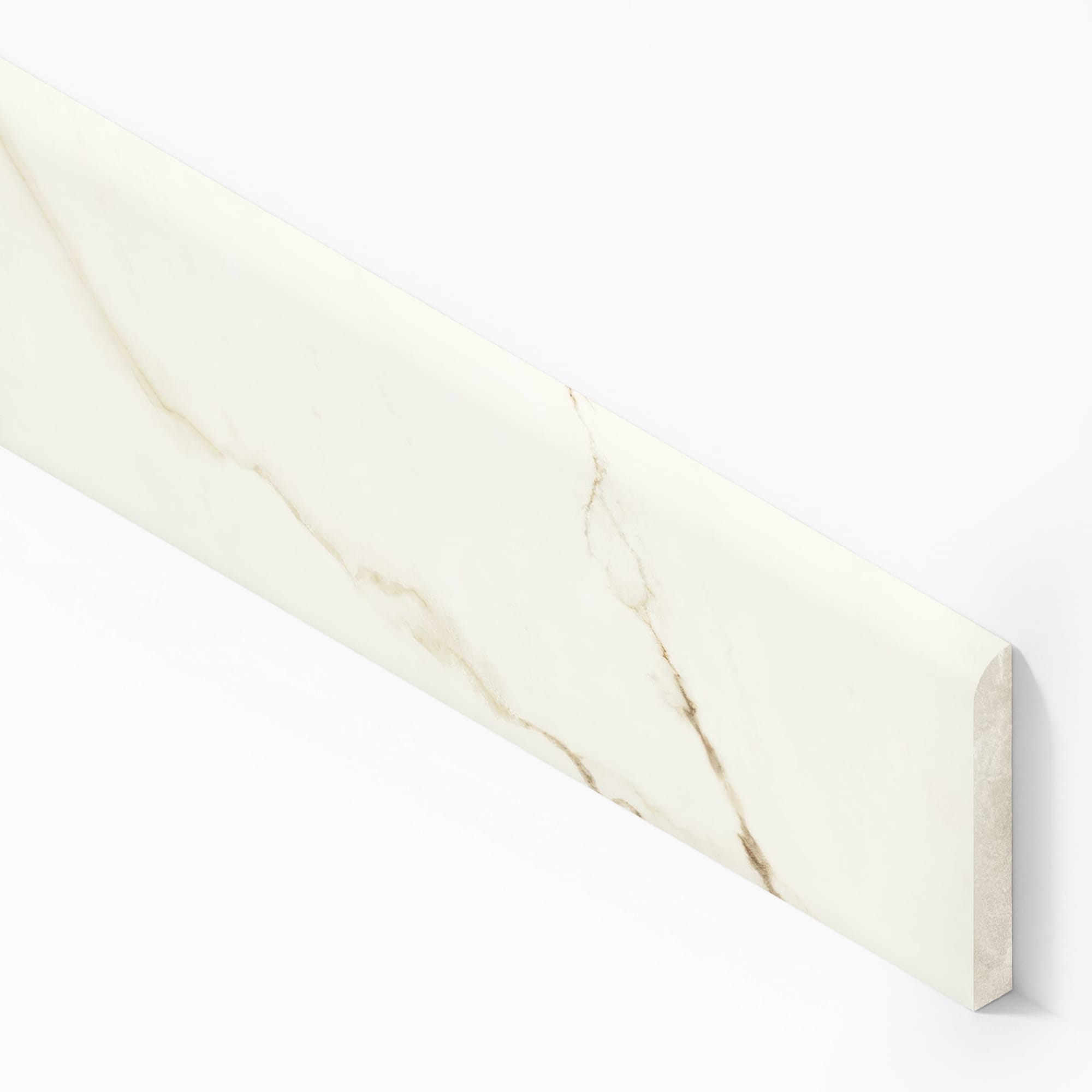 Plinthe carrelage effet Marbre Blanc Calacatta Supreme 150x7,2 cm Brillant Faventa